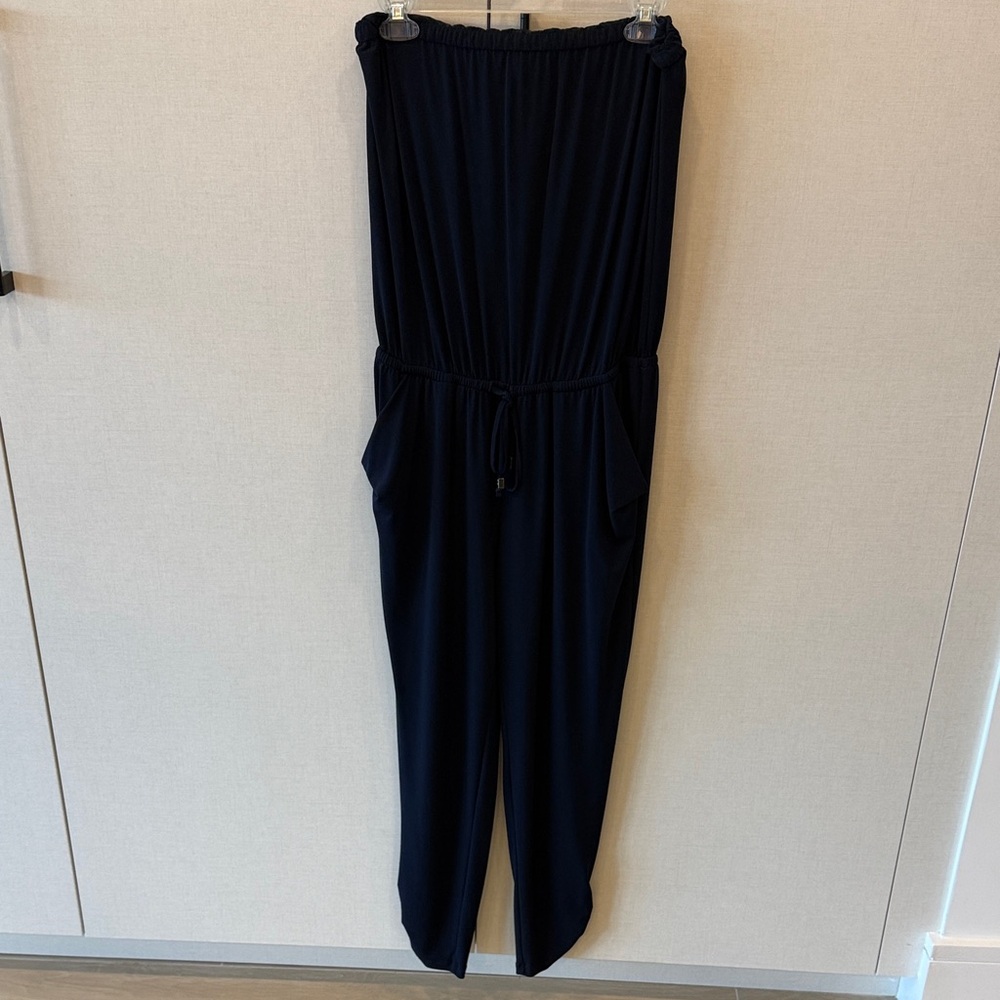Veronica M Black Drawstring Jumpsuit